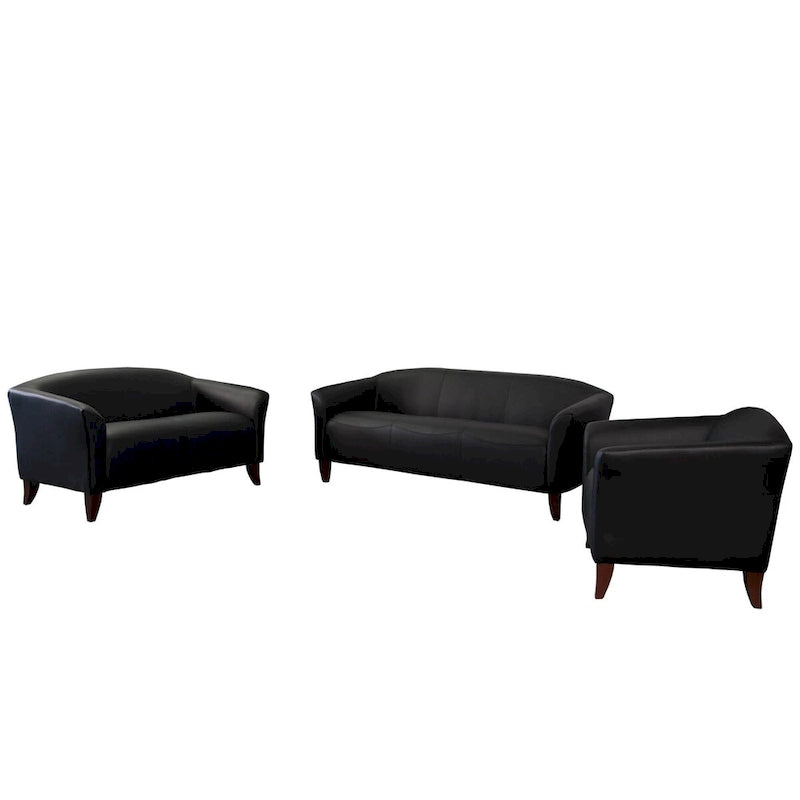 Ensemble de réception avec pieds en bois - 33,5 - 72,75L x 29 - 31P x 29H - 33,5 - 72,75L x 29 - 31P x 29H