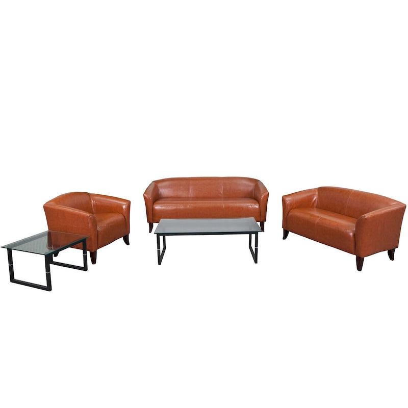Ensemble de réception avec pieds en bois - 33,5 - 72,75L x 29 - 31P x 29H - 33,5 - 72,75L x 29 - 31P x 29H