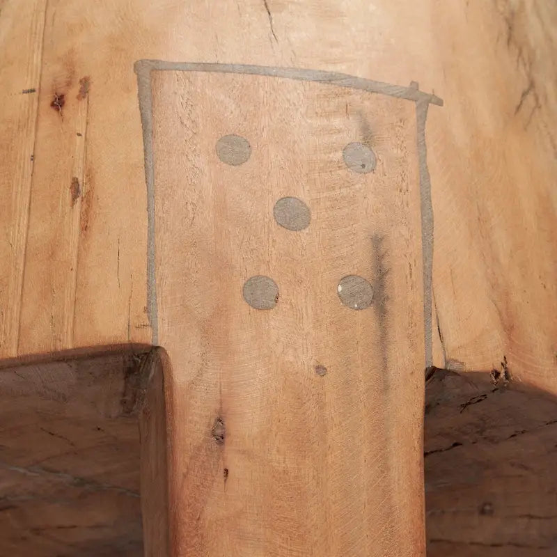 Tabouret rustique en bois massif recyclé