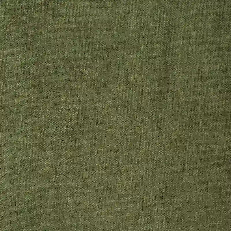 Canapé d'angle avec très longue méridienne en velours vert vieilli