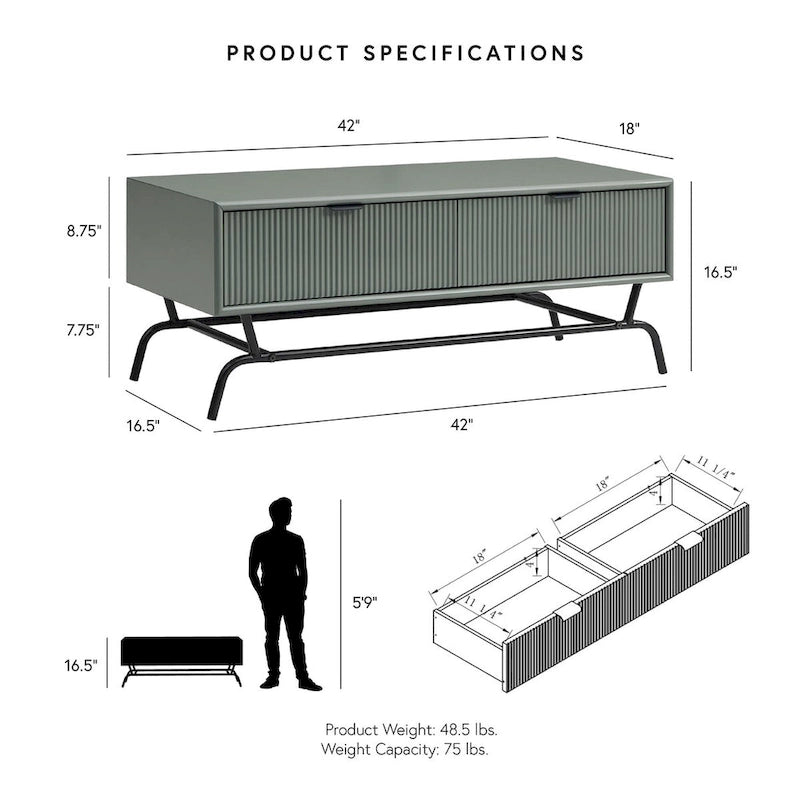 Ensemble de table basse et de table d'appoint modernes deux pièces