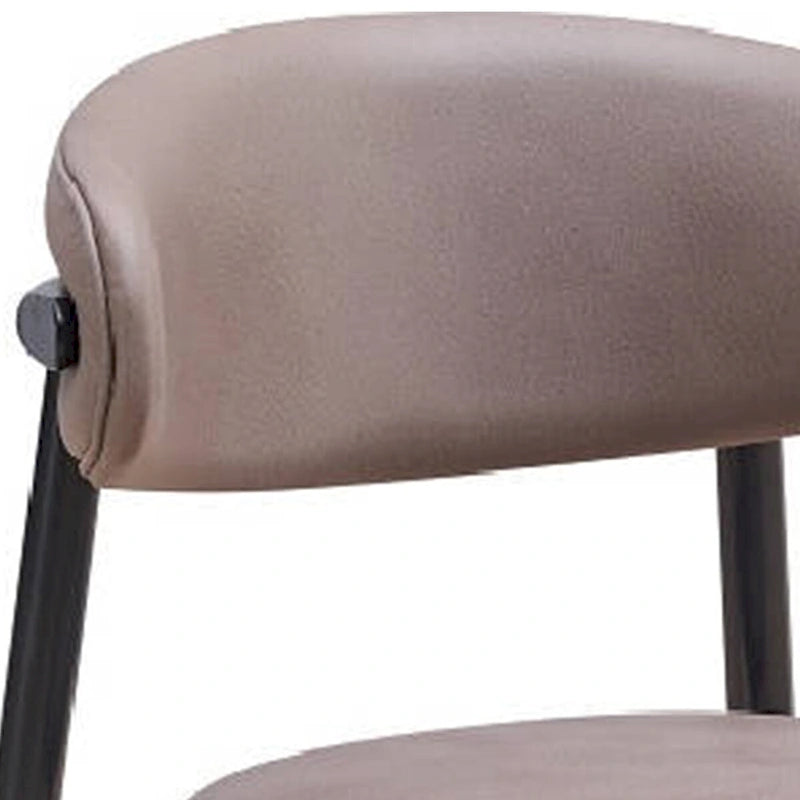 Lot de 2 chaises de salle à manger de 23 pouces, pieds tournés, tissu gris, noir