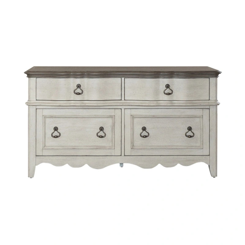 Crédence Blanc Antique - Largeur 56 x Profondeur 21 x Hauteur 30