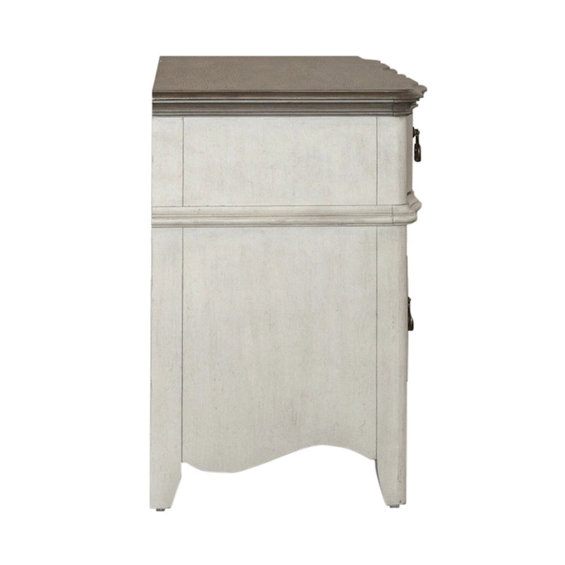 Crédence Blanc Antique - Largeur 56 x Profondeur 21 x Hauteur 30