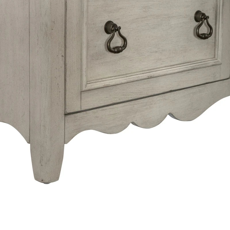 Crédence Blanc Antique - Largeur 56 x Profondeur 21 x Hauteur 30